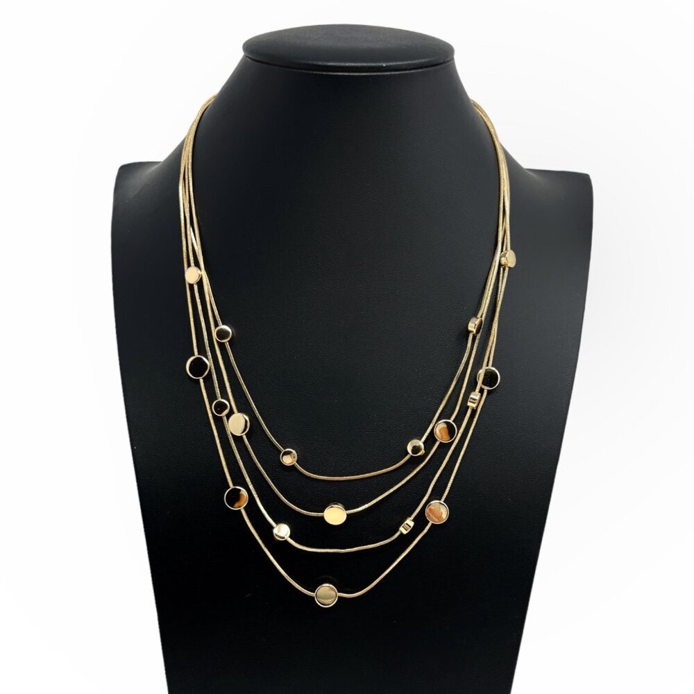 Goldtone Four Strand Adjustable Necklace
